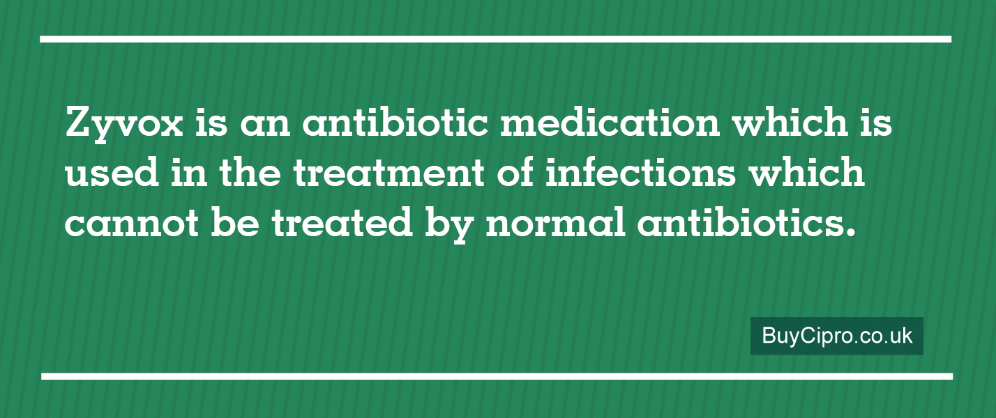 Zyvox is an antibiotic medication which is used in the treatment of infections